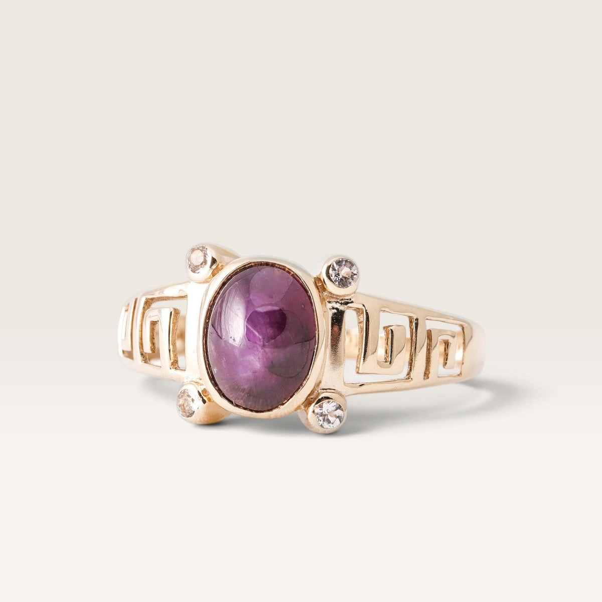 Corinna | Vintage Sterrobijn & Topaas Solitaire Ring - Menina Amsterdam