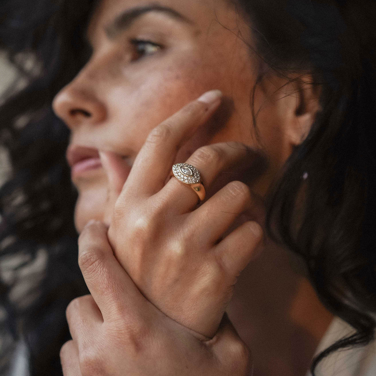 Eleonora | 18K Diamant Oog Ring - Menina Amsterdam