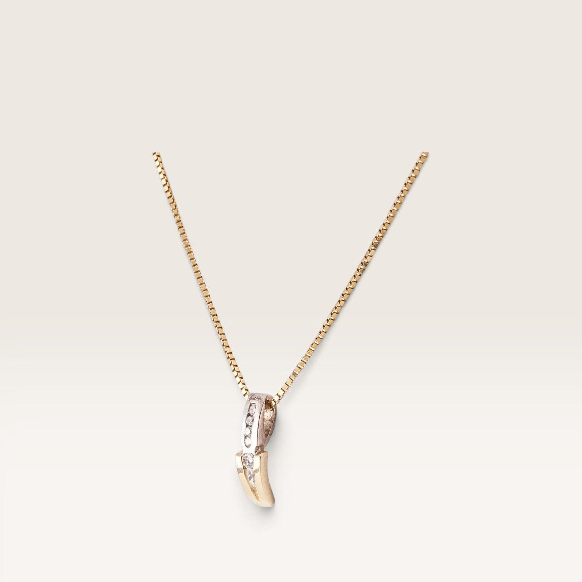 Isalie | 14K Twotone Diamant Hanger - Menina Amsterdam