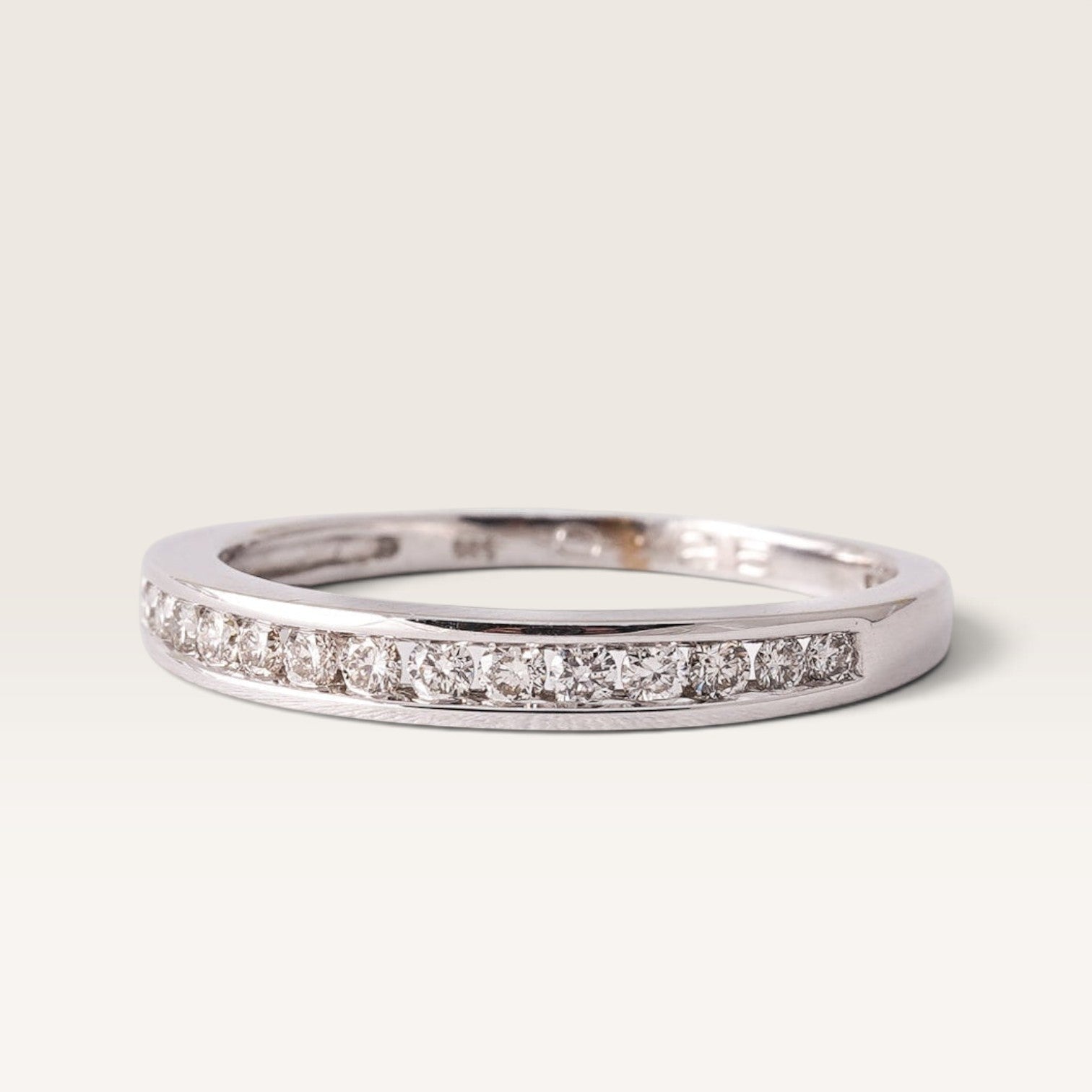 Lirie | 14K Diamond Half Eternity Ring - Menina Amsterdam