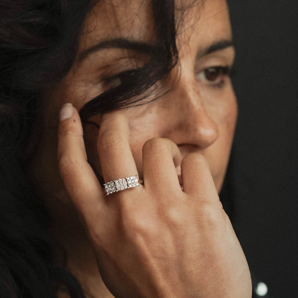 Lydiana | 18K Diamant Driesteen Ring - Menina Amsterdam