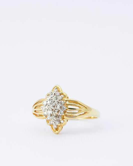 Emily | Vintage 18K Diamant Cluster