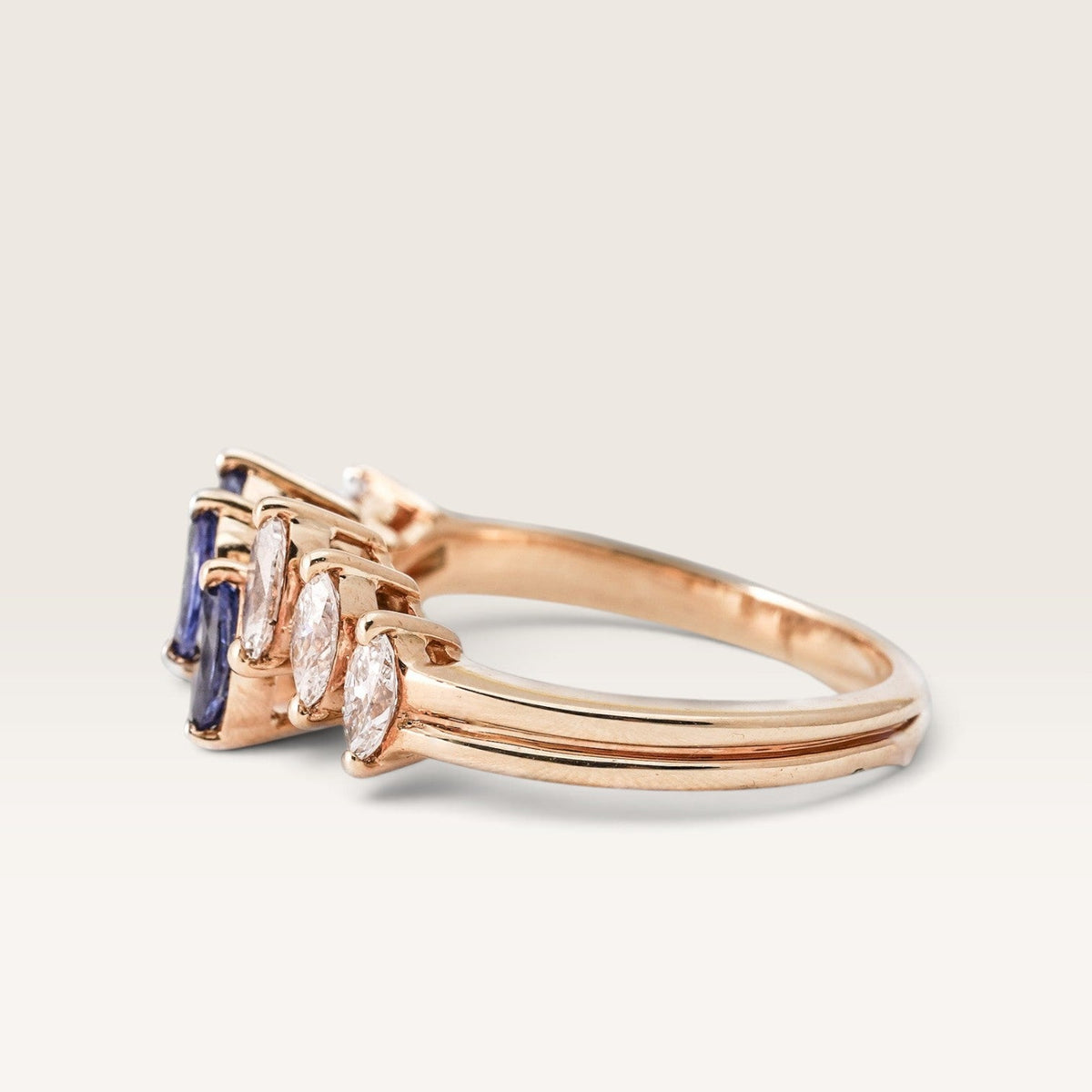 Seleste | 18K Saffier & Diamant Ring - Menina Amsterdam