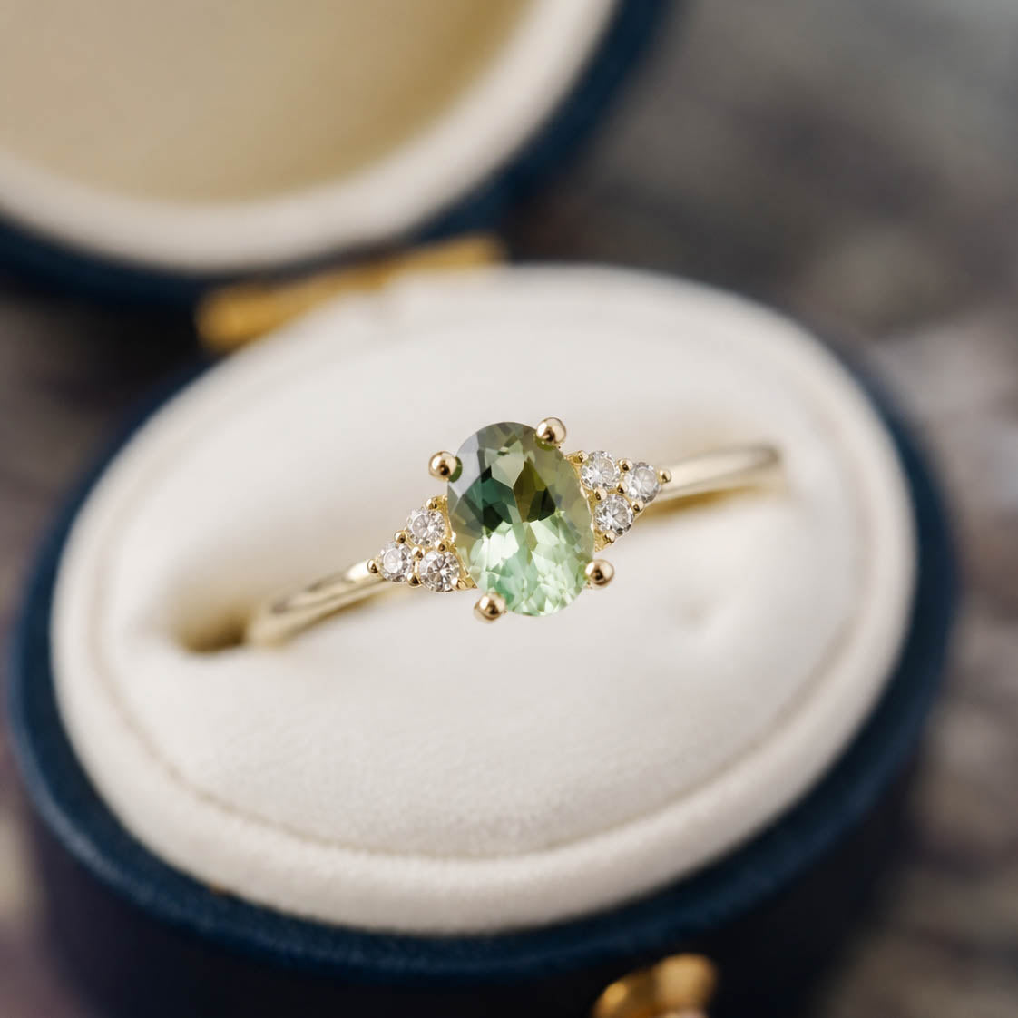 Valerie | Groene Toermalijn & Diamant Ring - Menina Amsterdam