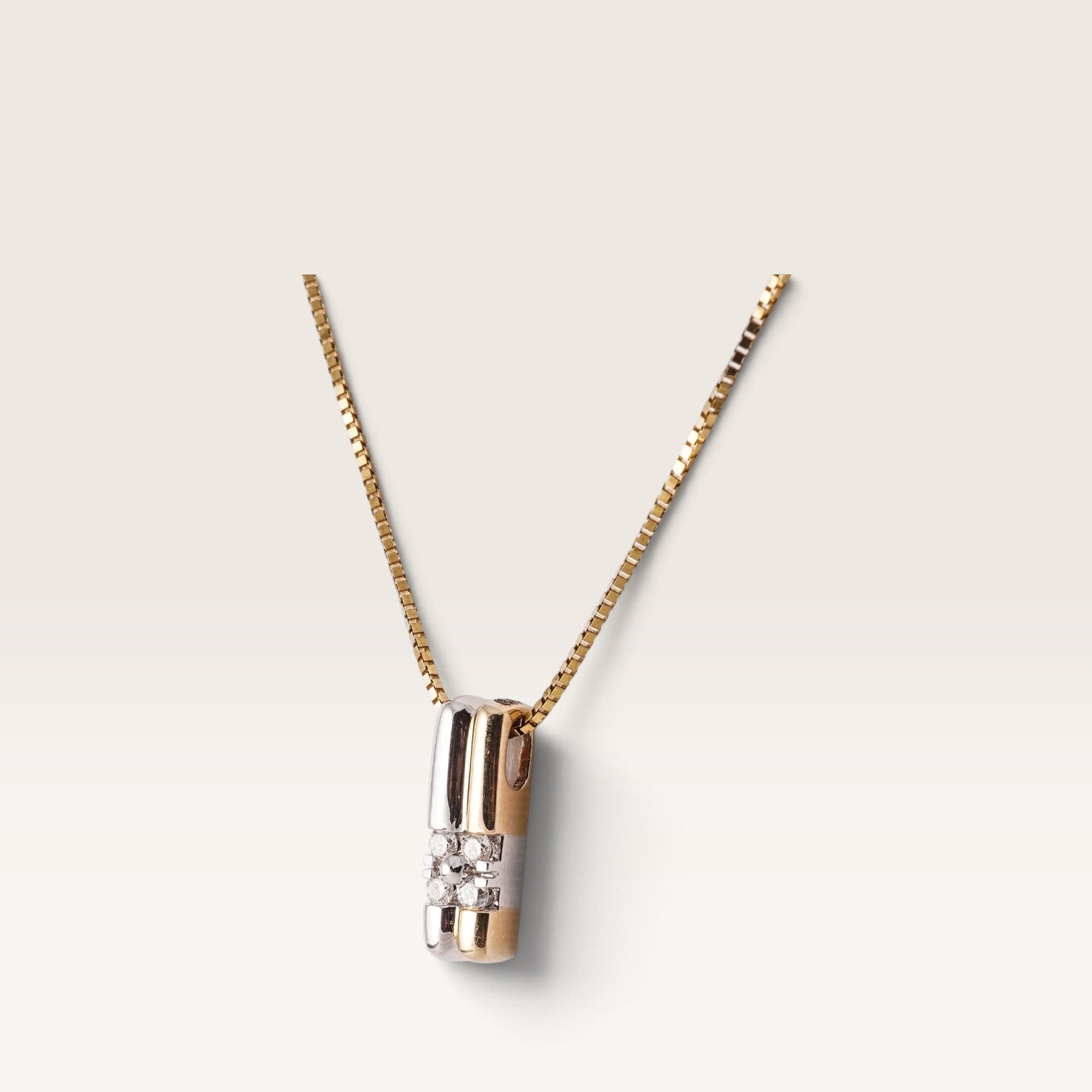 Vivienne | 14K Twotone Diamant Hanger - Menina Amsterdam